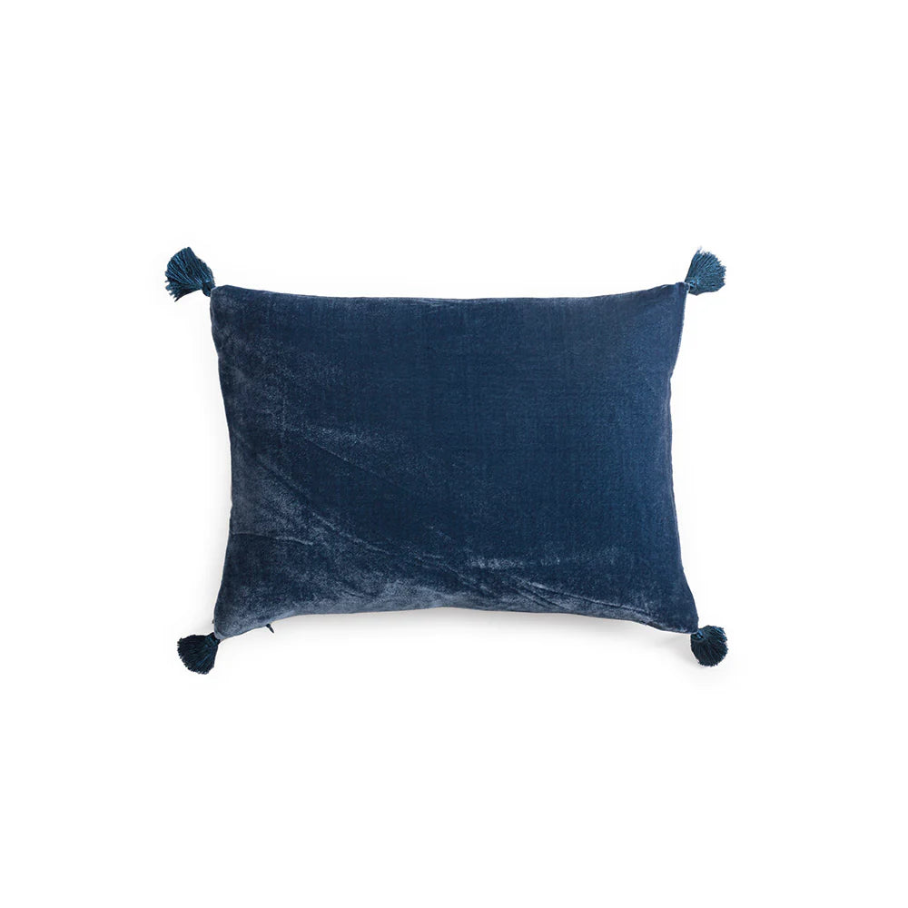 Coussin Goa Pompons Delft - OVIO Home