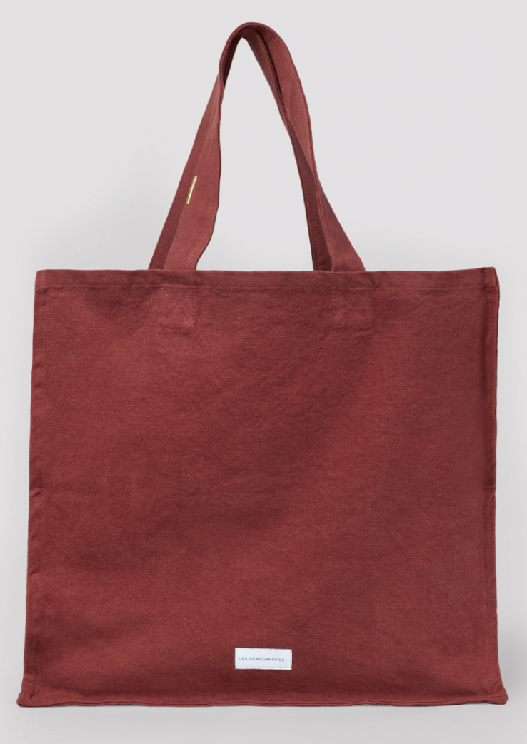 Grand Cabas En Toile De Coton Bio, Rouille