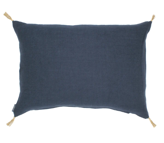Housse de Coussin en Lin 40x55 Indigo - OVIO Home