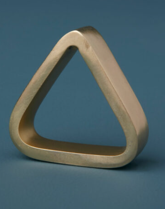 Rond de Serviette Triangulaire doré