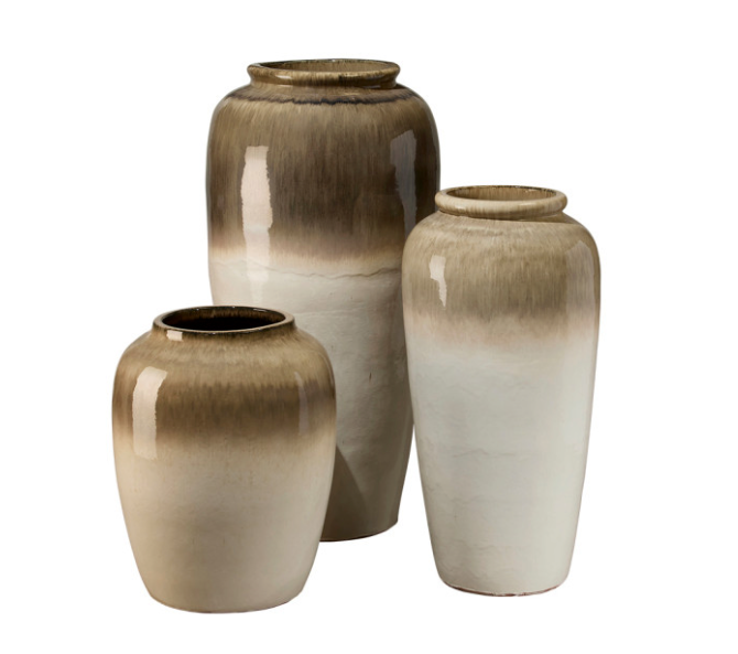 Jarre Céramique Emaillée Sable - OVIO Home
