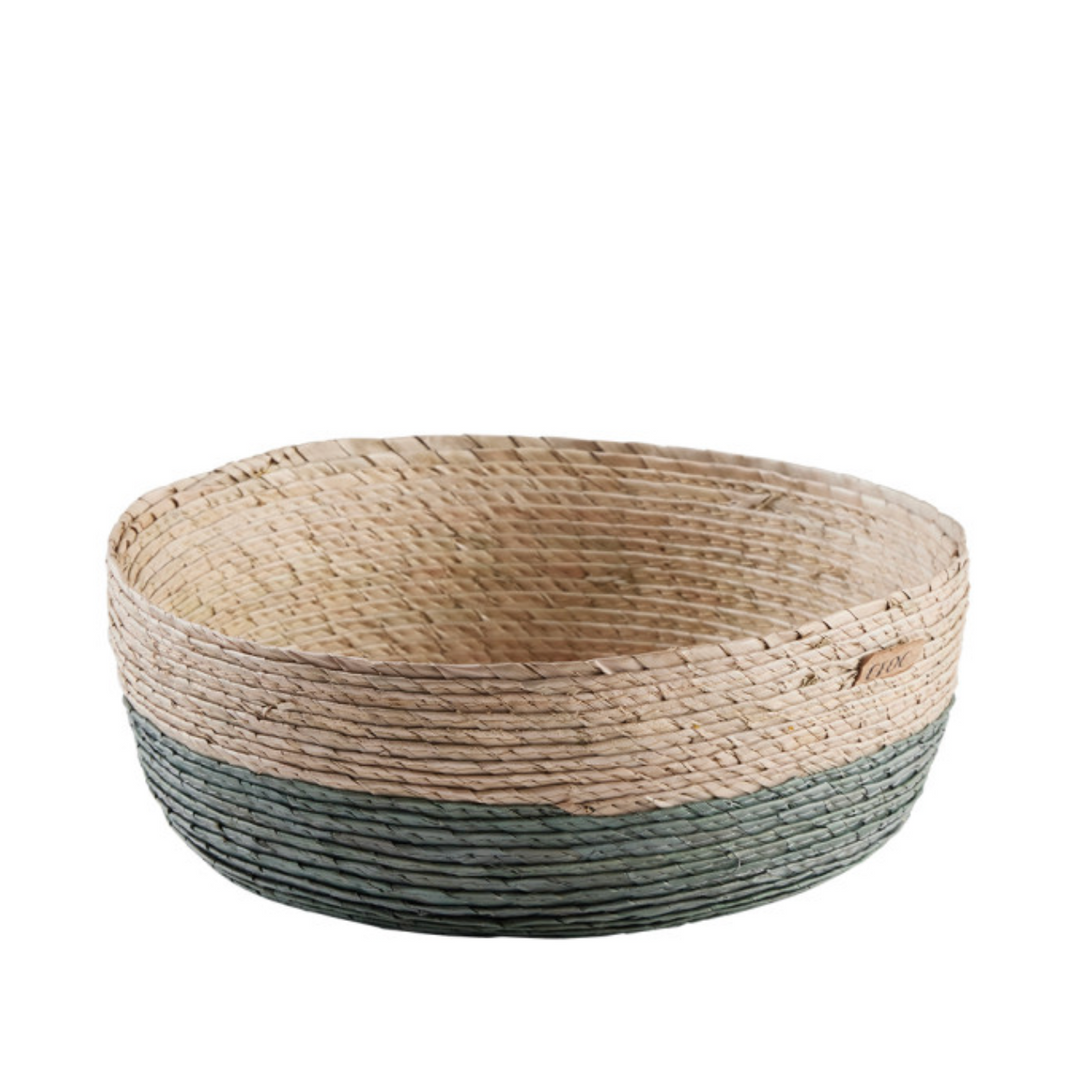 Corbeille Ronde Bicolore Beige Verveine