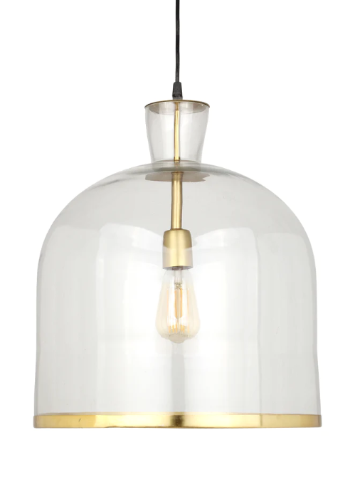 Suspension DRIO Verre et Laiton H45XD40