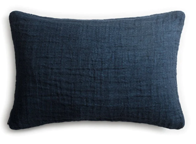 Coussin Lin Gaufré Tokyo Dark - OVIO Home