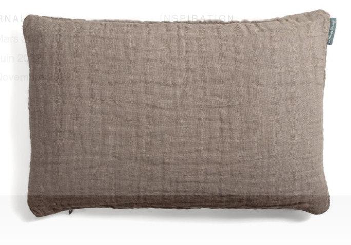 Coussin Lin Gaufré Zurich Dark - OVIO Home