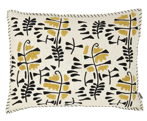 Housse de coussin brodée 40x55 Neige