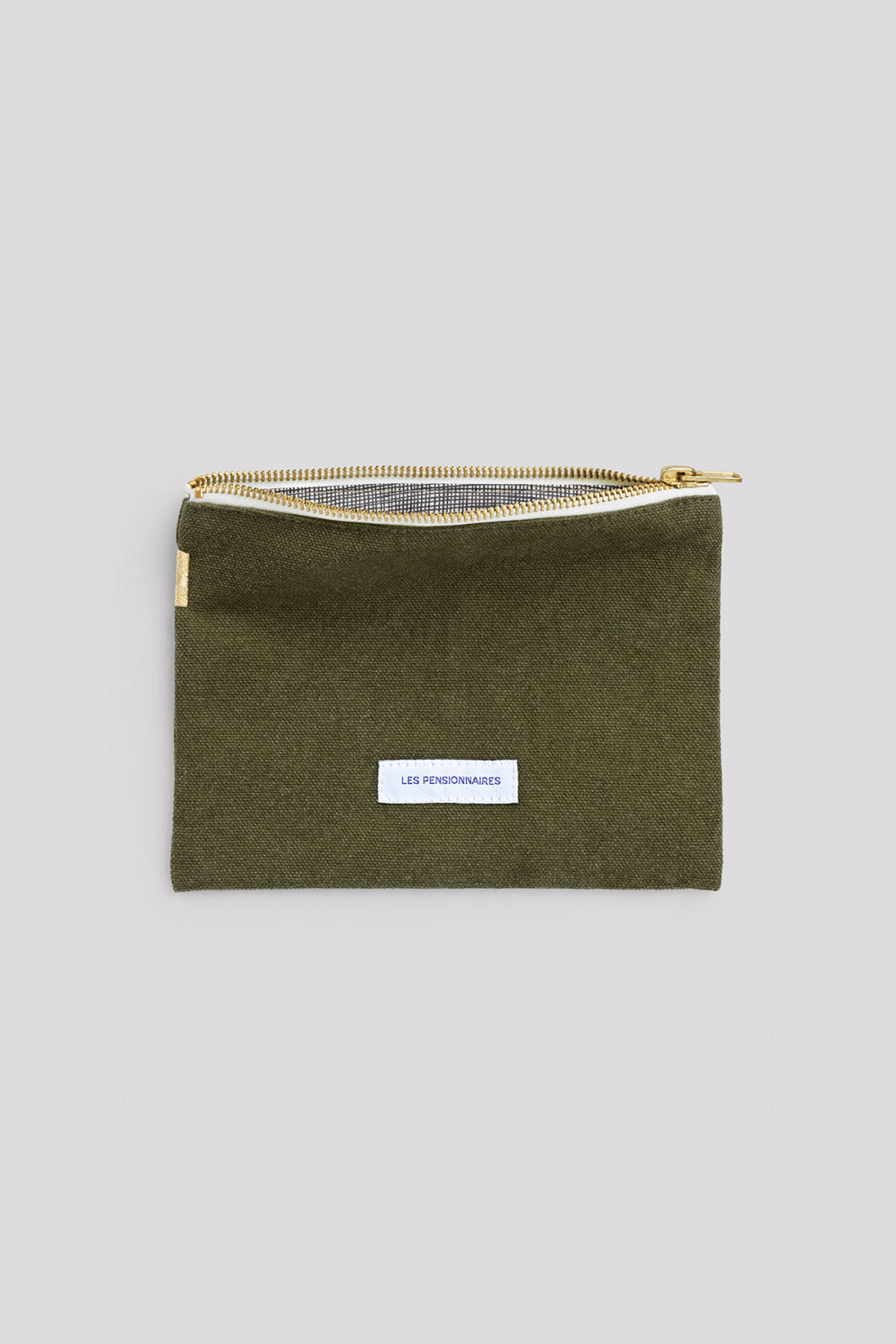 Petite pochette coton bio,Vert câpre