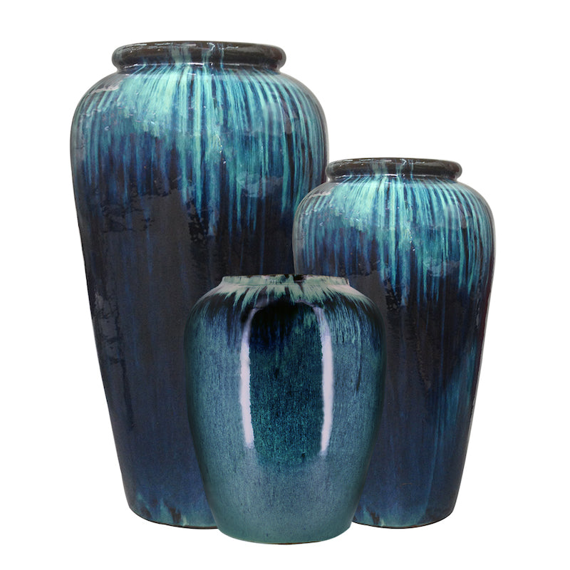 Jarre L Céramique Emaillée - Bleu - OVIO Home