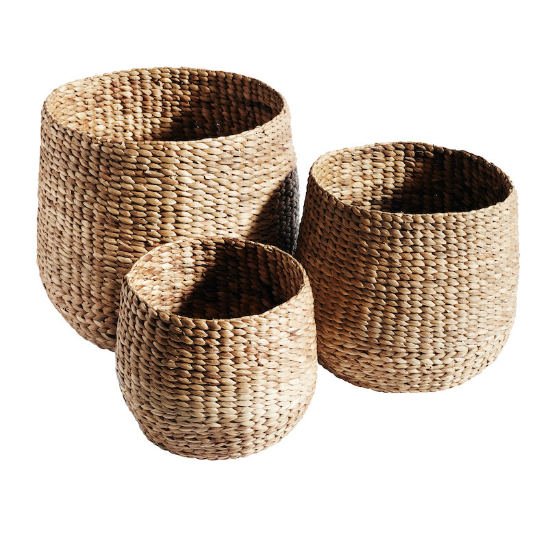 Set de 3 Paniers Tressés Naturel