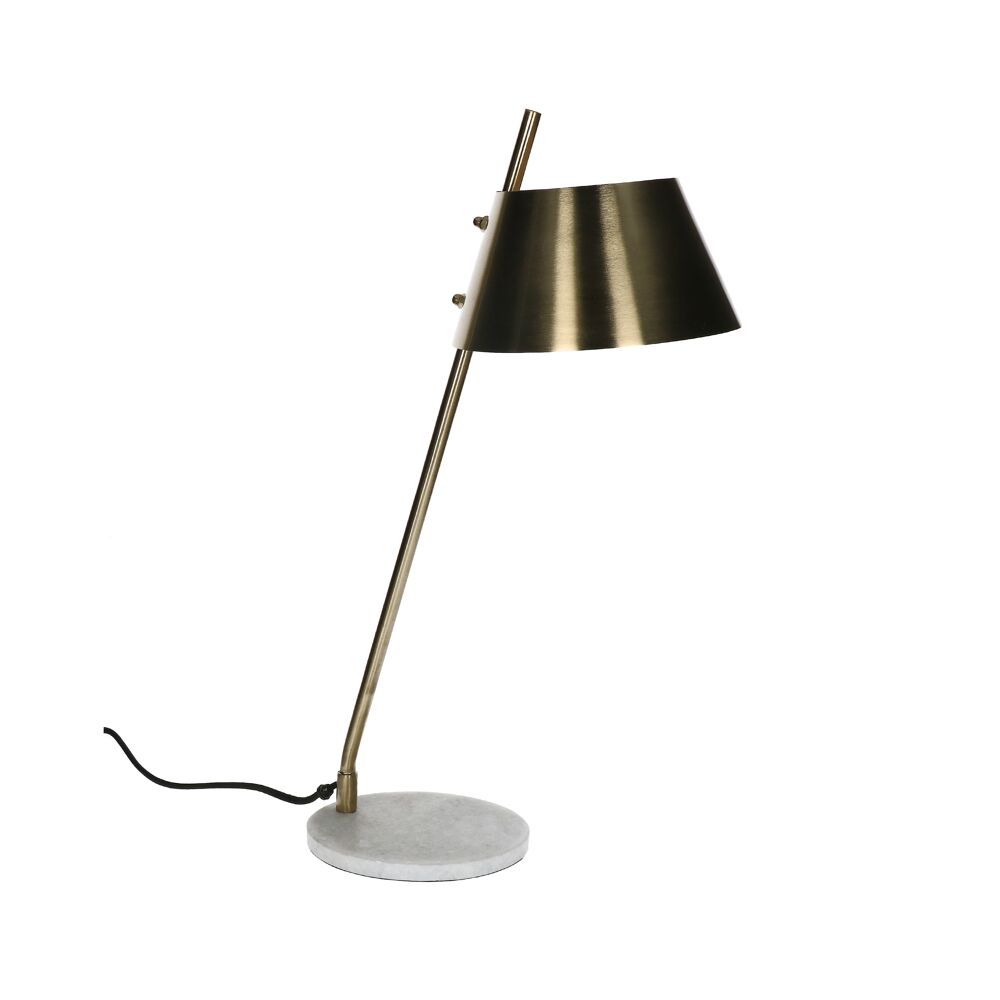Lampe à poser Métal/Marbre Bronze brass