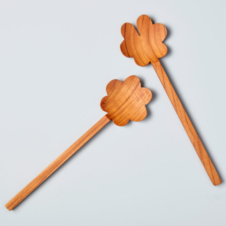 Couverts en Teck Fleur - OVIO Home