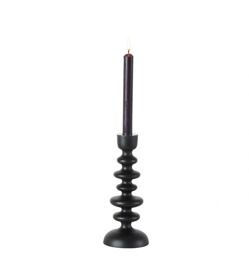 Bougeoir Visso Noir D10X H26cm