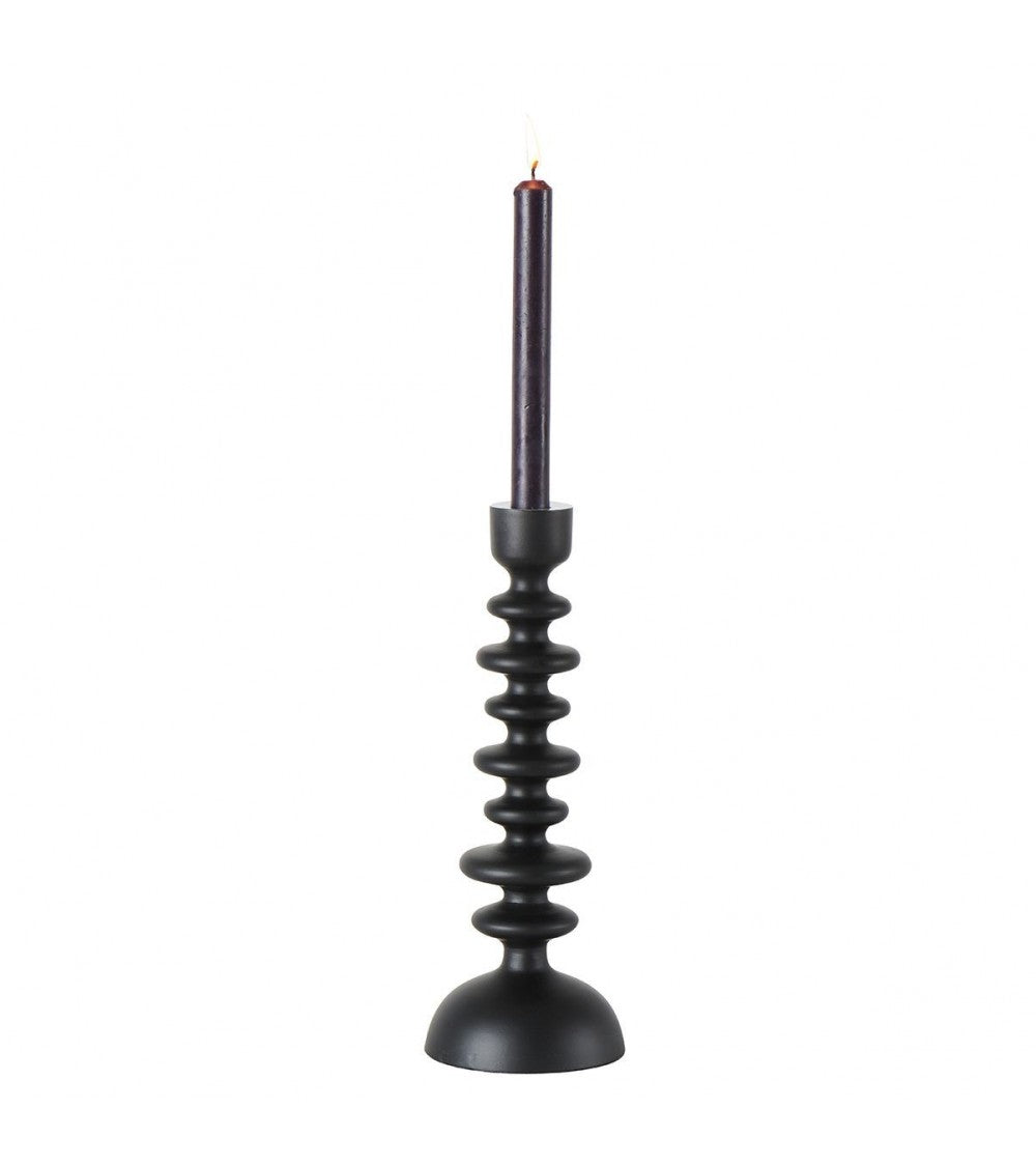 Bougeoir Visso Noir D11,5X H31cm