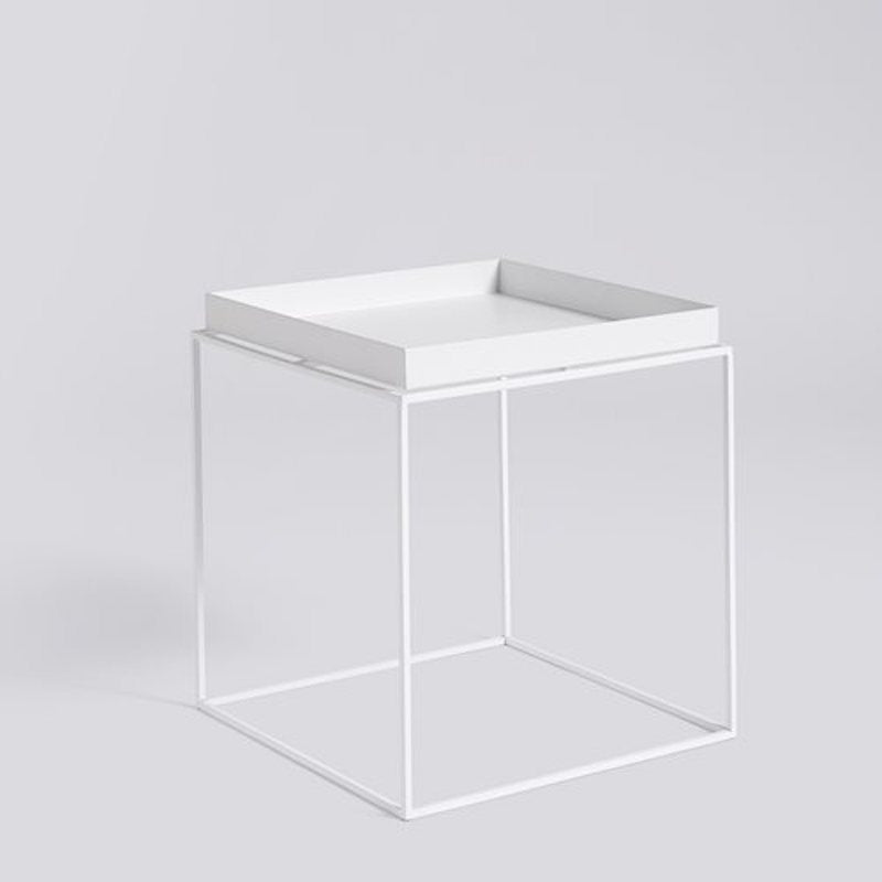 Table Blanche Carrée Plateau Amovible