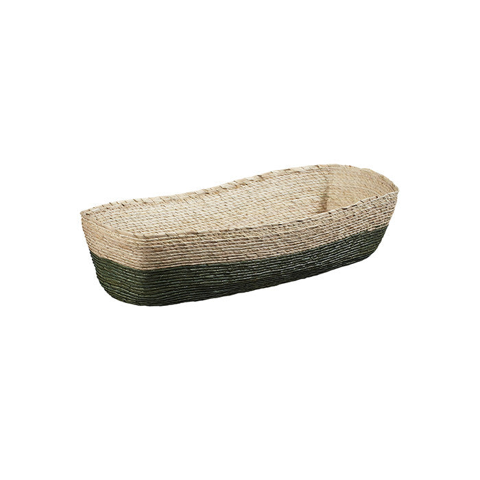 Corbeille Rect. Bicolore Beige Vert