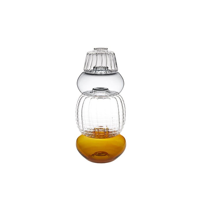Vase Soliflore Smoke ambre transparent