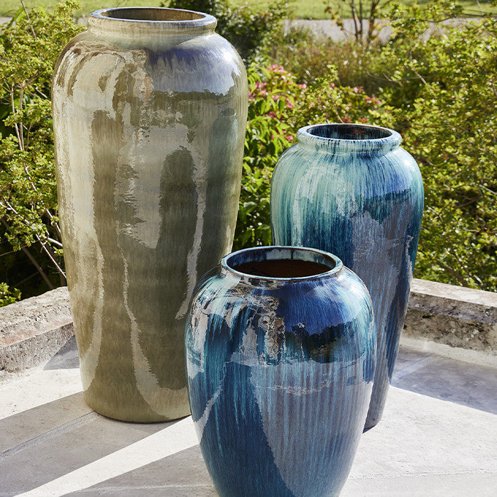 Jarre L Céramique Emaillée - Bleu - OVIO Home