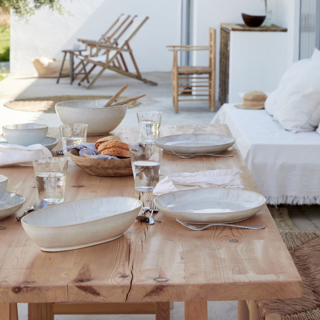 Assiette à dîner EIVISSA en grès fin