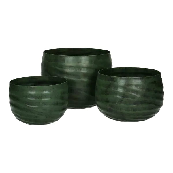 Set de 3 pot Métal Vert Blossom