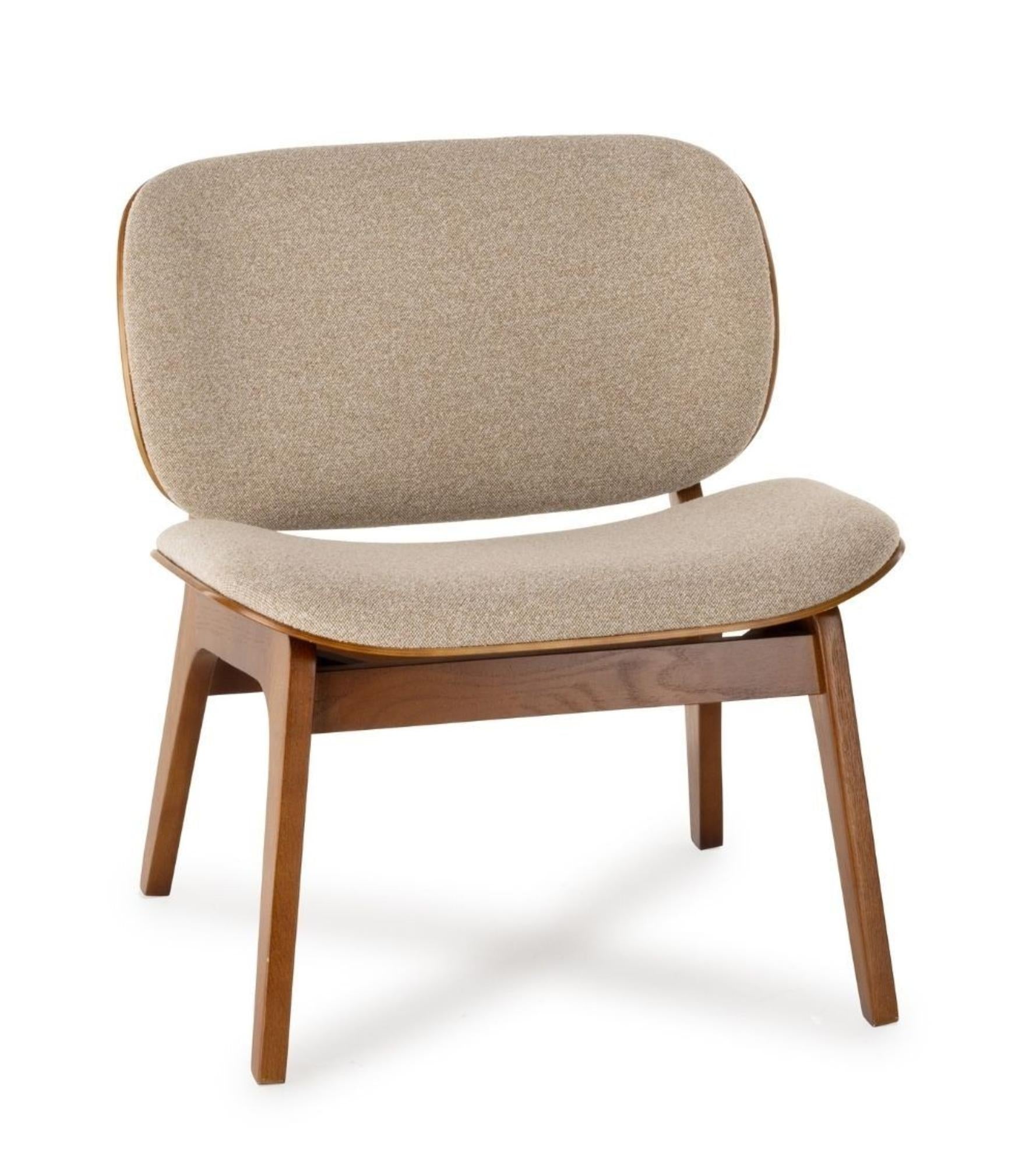 Fauteuil Kuji Beige / Structure en bois