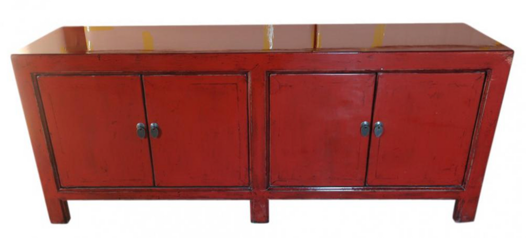 Commode basse 4P Rouge
