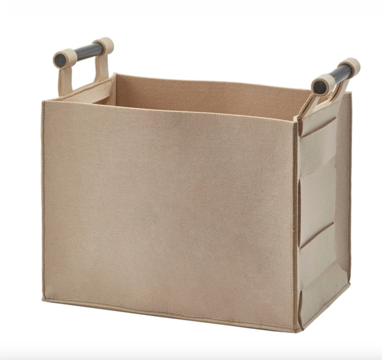 Panier à Linge Luz en Feutrine Beige - OVIO Home