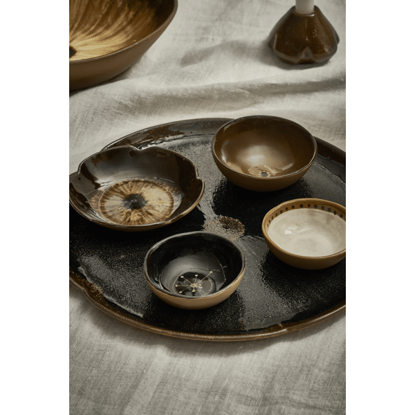 Assiette de présentation / Plat CYCLE MARRON