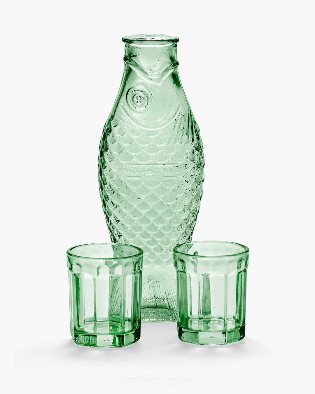 Coffret carafe Fish + verres Vert
