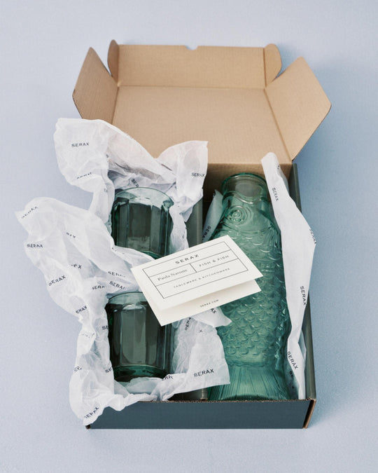 Coffret carafe Fish + verres Vert