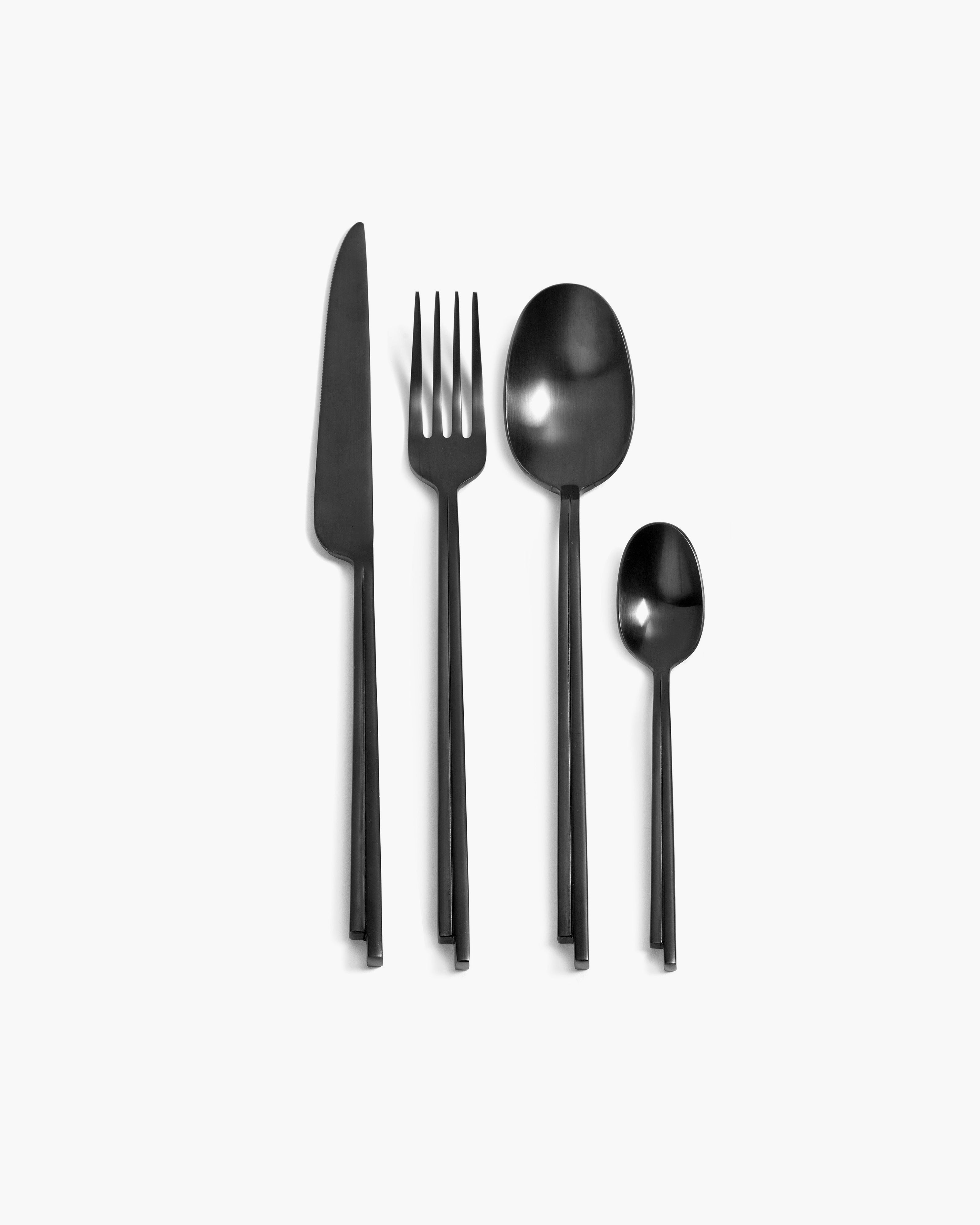 Coffret set de couvert DUNE - 24 p Set 24 couverts DUNE NOIR