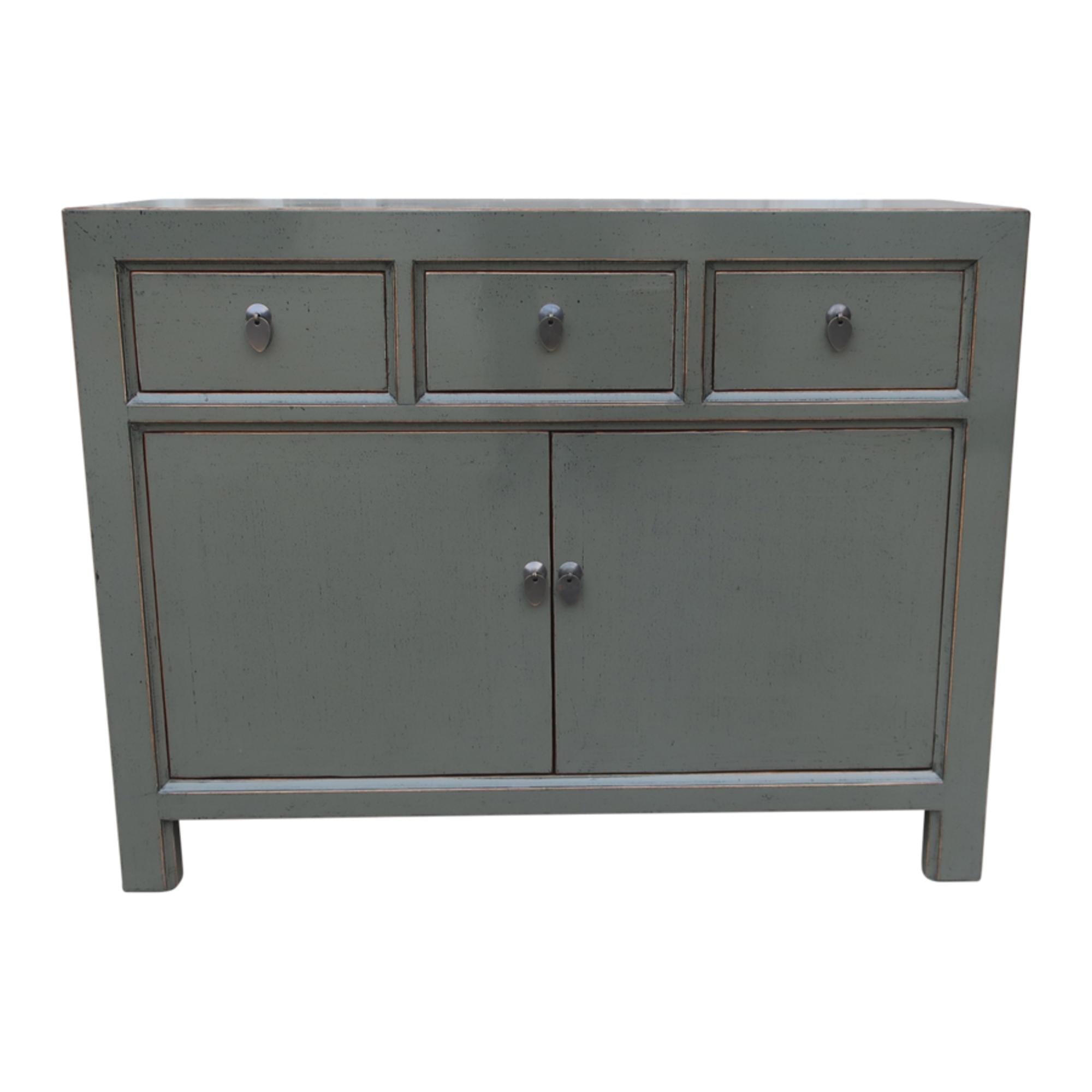 Commode 2P 3T - 110 cm Gris Foncé