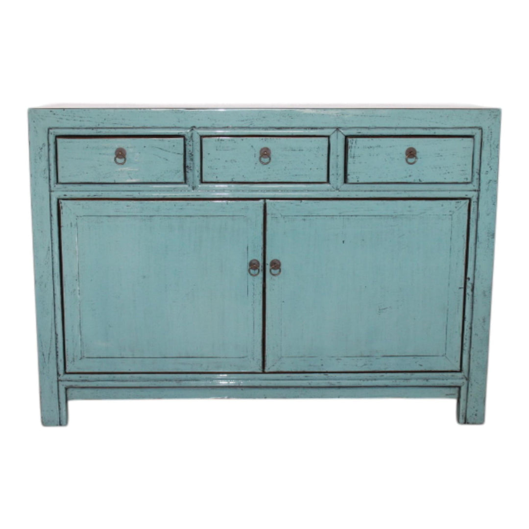 Commode 2P 3T - 120 cm Bleu Clair