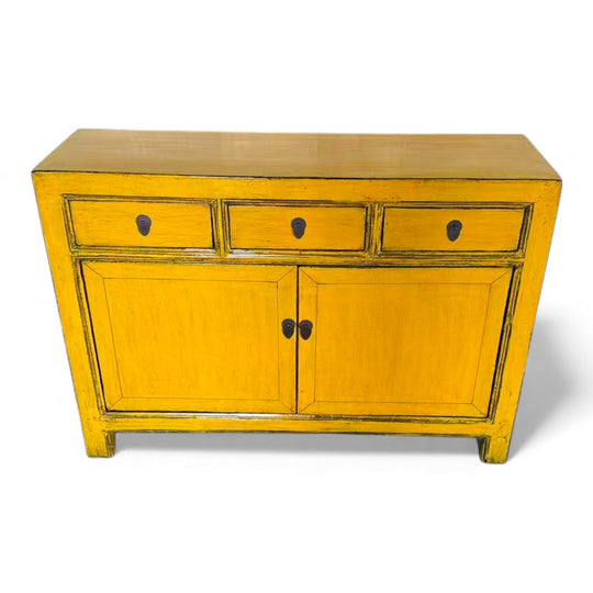 Commode 2P 3T - 128 - 130 cm JAUNE