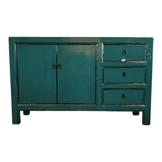 Commode 2P 3T Droite - 144 cm BLEU VERT