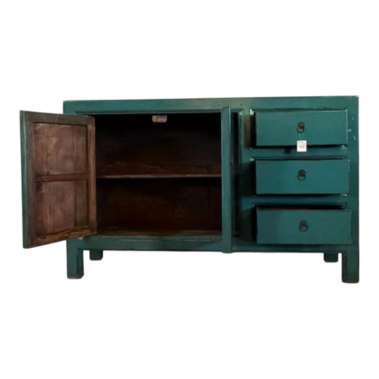 Commode 2P 3T Droite - 144 cm BLEU VERT