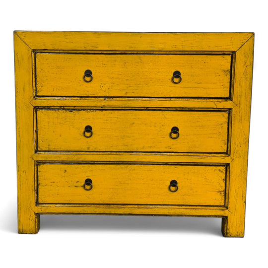 Commode 3T 90x45x80 cm Jaune