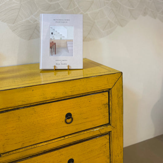Commode 3T 90x45x80 cm Jaune