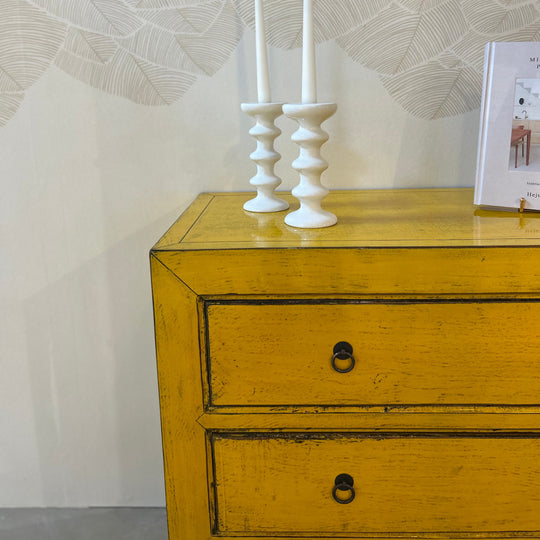 Commode 3T 90x45x80 cm Jaune