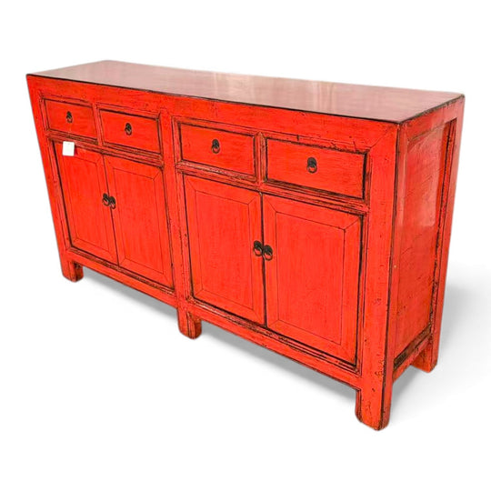 Commode 4P 3T - 155 cm ROUGE ORANGE