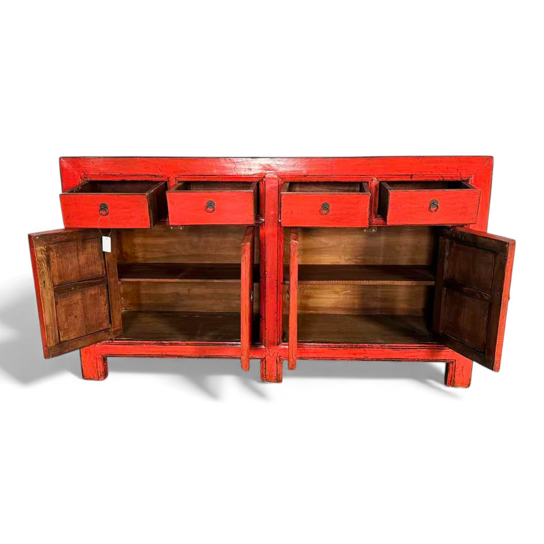 Commode 4P 3T - 155 cm ROUGE ORANGE