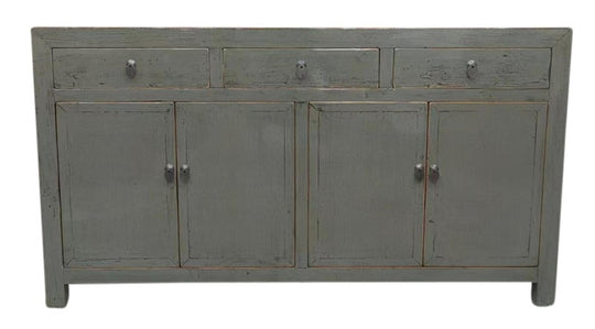 Commode 4P 3T gris foncé Grid Foncé