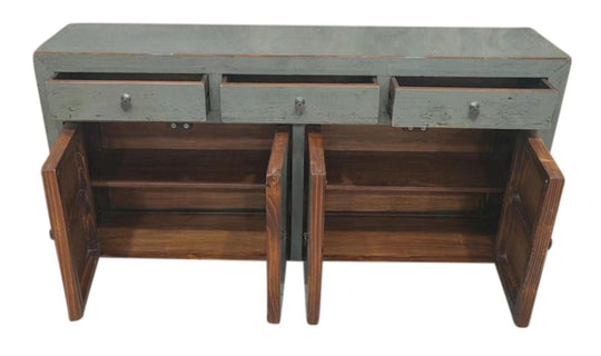 Commode 4P 3T gris foncé Grid Foncé