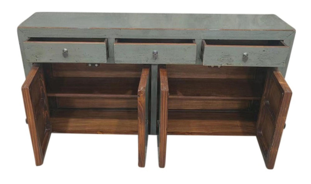 Commode 4P 3T gris foncé Grid Foncé