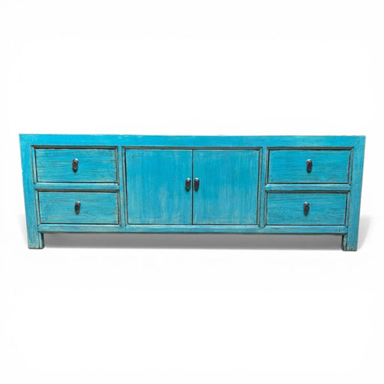 Commode Basse 2P 4T - 170 cm BLEU