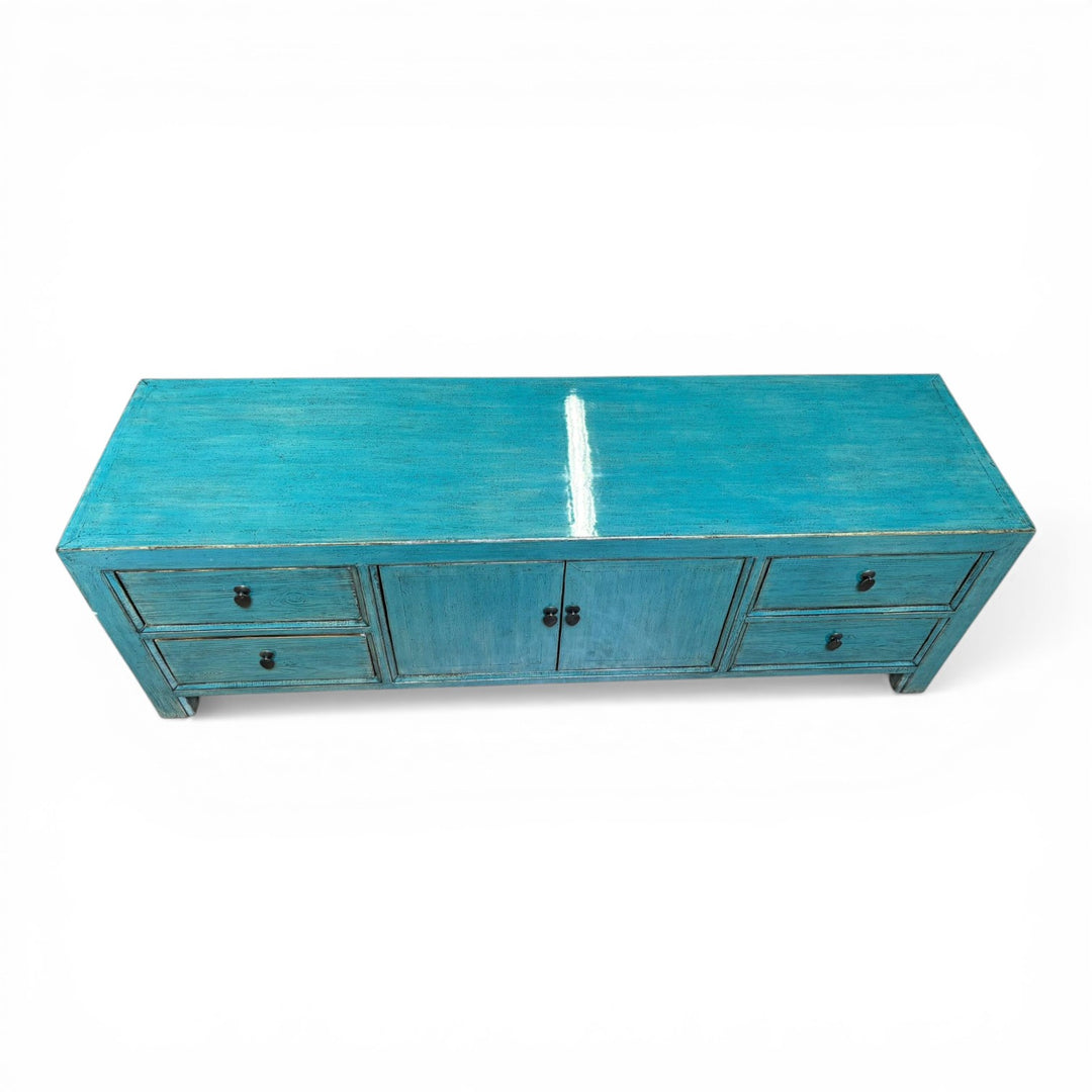 Commode Basse 2P 4T - 170 cm BLEU