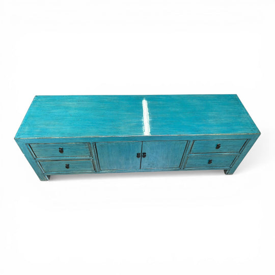 Commode Basse 2P 4T - 170 cm BLEU
