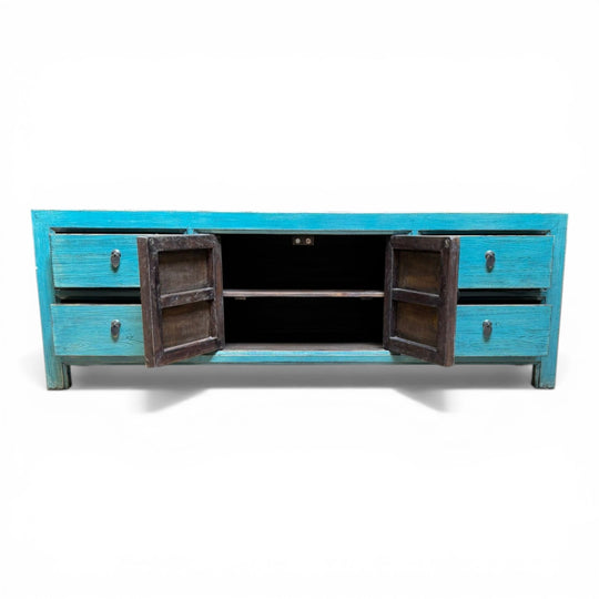 Commode Basse 2P 4T - 170 cm BLEU