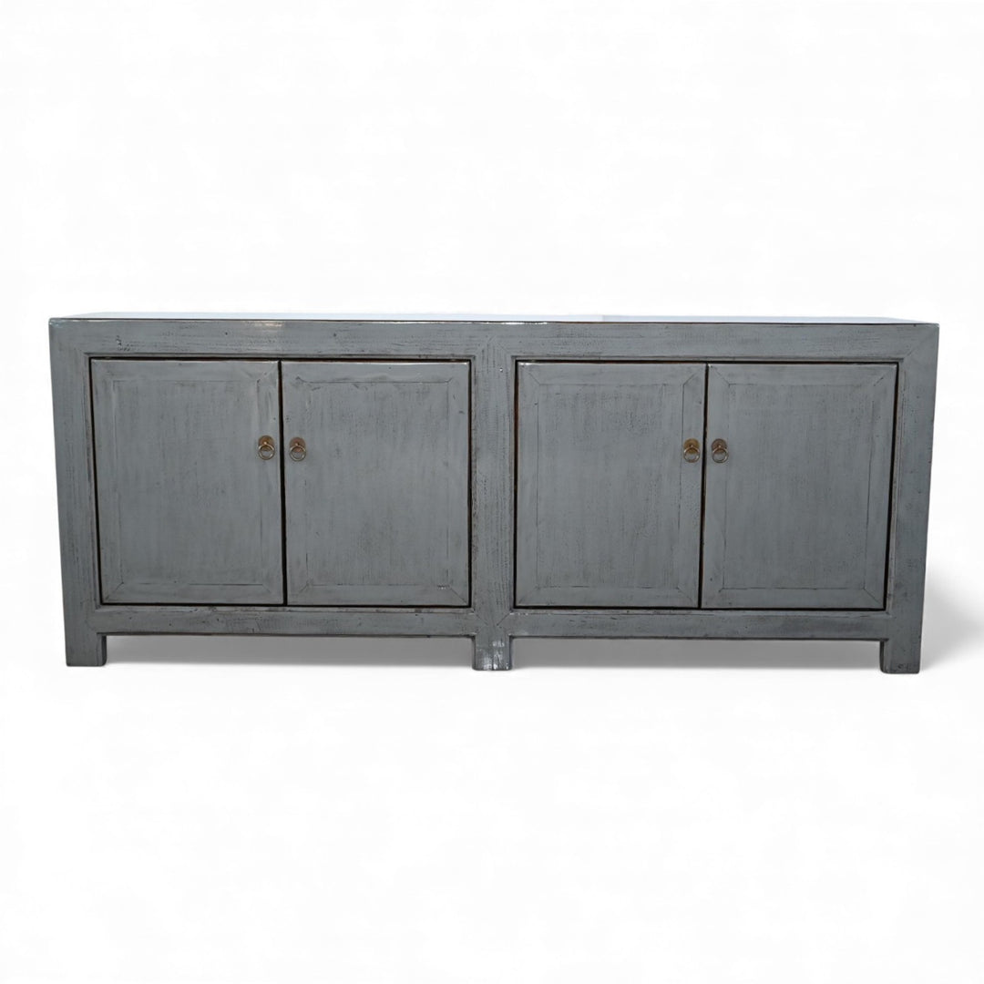Commode basse 4P - 160 cm GRIS FONCE