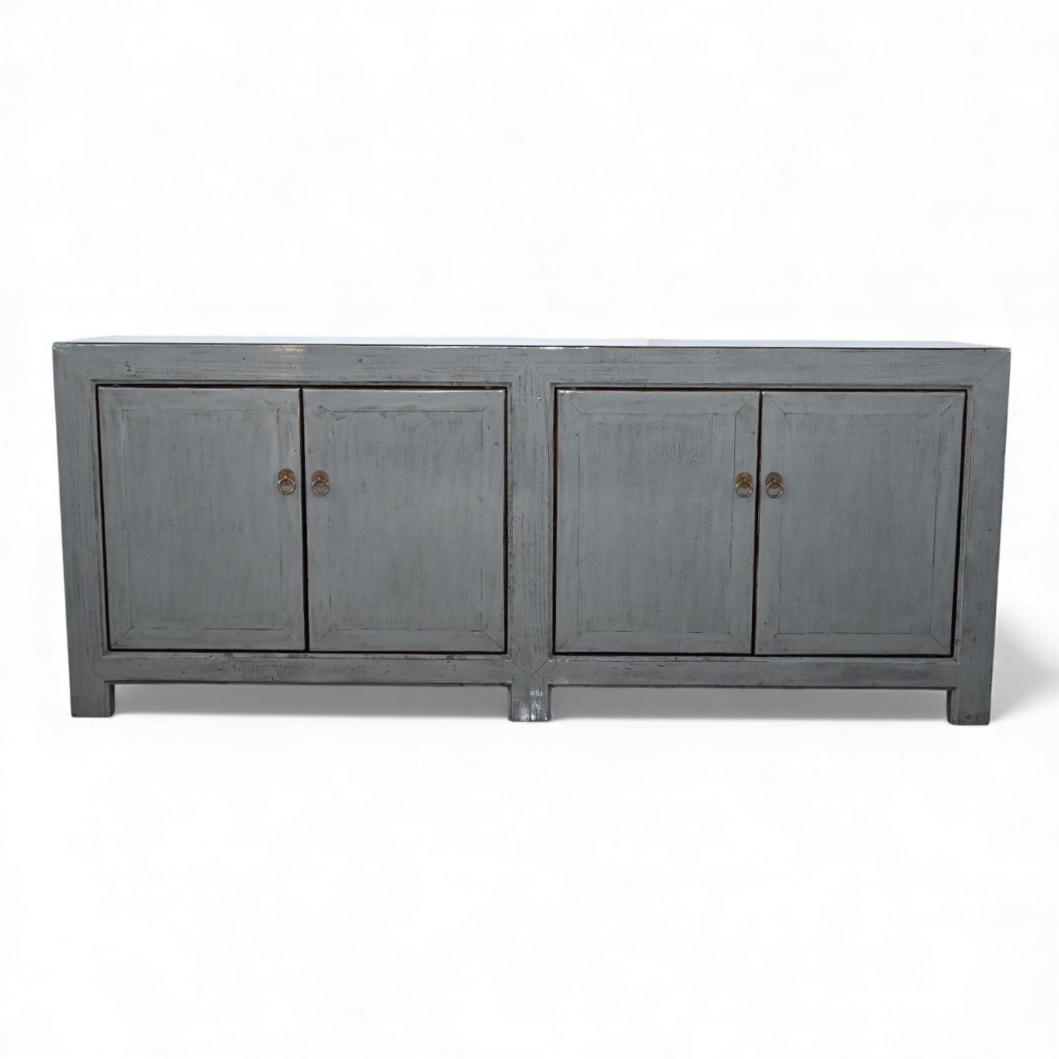 Commode basse 4P - 160 cm GRIS FONCE