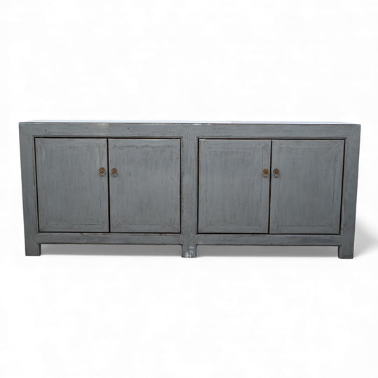 Commode basse 4P - 160 cm GRIS FONCE